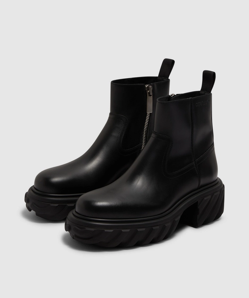 Off White Exploration motor ankle boot